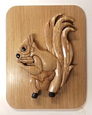 L'écureuil en intarsia
