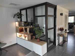 Verrière avec son meuble et meuble d'entrée avec clostra