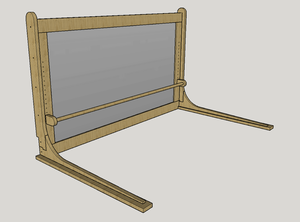 Miroir type Montessori avec barre mobile