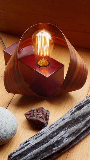 Lampe Amarante et Ebène Macassar