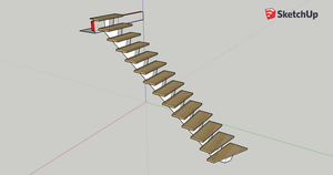 Escalier limon central