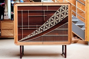 Cabinet à alcool kumiko