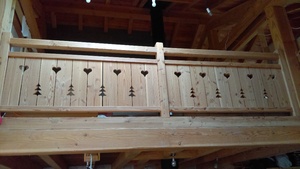 Barriére de mezzanine en douglas