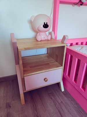 Table de chevet Tipi hévéa et sapin