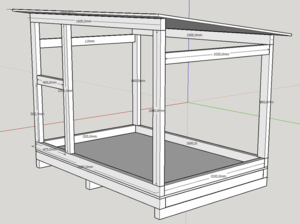 Niche isolée pour gros chien
