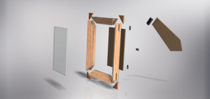 Cadre photo avec pan incliné intérieur