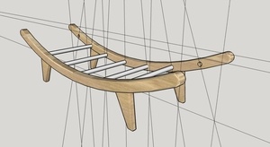 Un porte bûche en lamellé collé