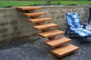 Petit escalier de jardin