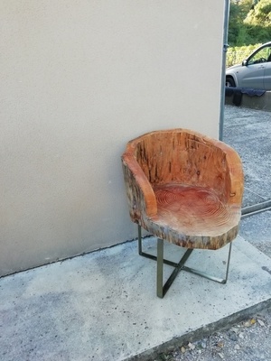 Fauteuil en bois d'arbre