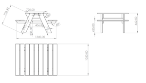 Plan d'ensemble de la table à sable