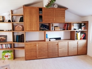 Bibliothèque latté chêne