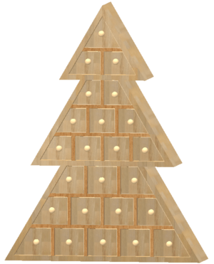 Calendrier de l'Avent en forme de Sapin