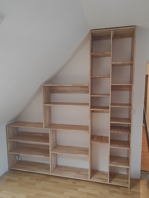 Bibliothèque hévéa modulable