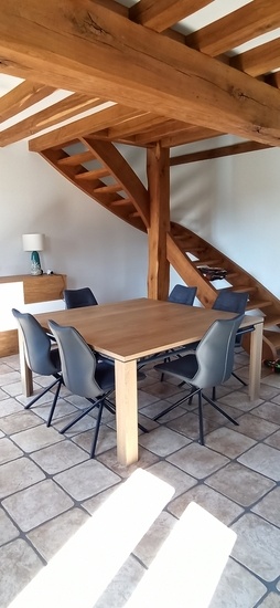 Table chêne / acier