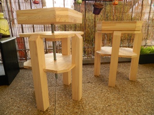 Tabouret réglable octogonal