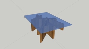 Table basse inspiration japonisante