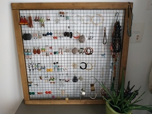 Cadre boucles d'oreilles tout en récup