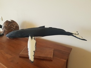 Sculpture d’une baleine à bosse.