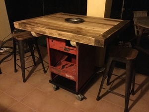 Table haute industrielle