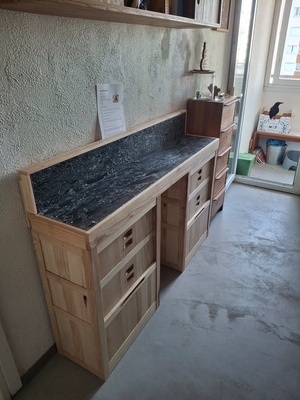 Buffet marbré de cuisine