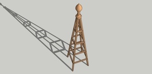 Pyramide support de rosier ou clématite