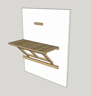 Table murale escamotable