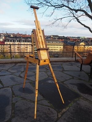 Chevalet de campagne en bouleau et noyer