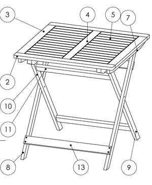 Petite table de balcon