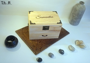 Boîtes à bijoux en chêne massif personnalisée by Tito. M
