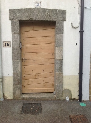 Porte avec lame queue de billard