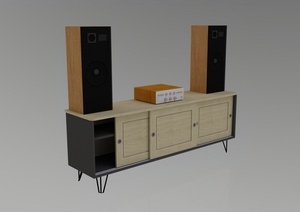 Meuble TV / HiFi chêne et Valchromat