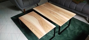 Tables basses gigognes, frêne olivier