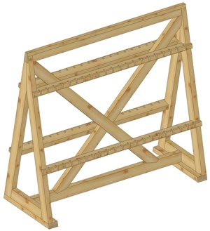 Servante, rack à serre joint