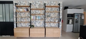 Ma nouvelle bibliothèque bois métal.