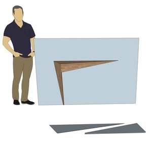 Console murale géométrique