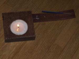 Bougeoir et porte encens 2en1