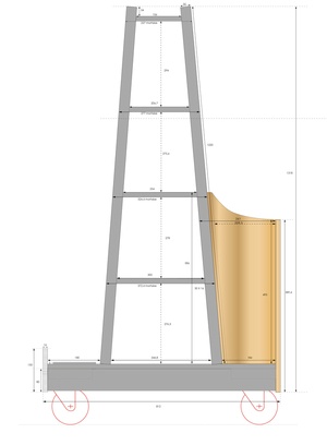 Chariot transport Bois pour atelier