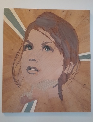 Marqueterie -Portrait Pop - 60cm x 50 cm