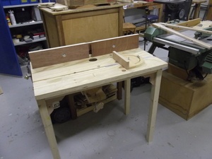 Défonceuse sous table.