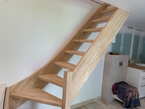 Nouvel escalier 1/4 tournant - hévéa