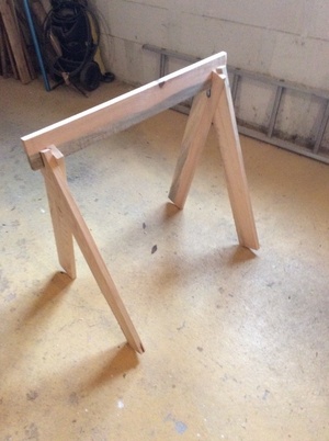 Des treteaux en bois de palette