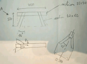 Petits tréteaux à dévers