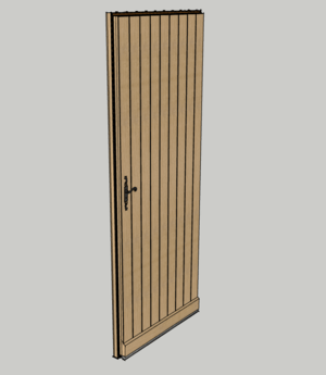 Porte massive isolée