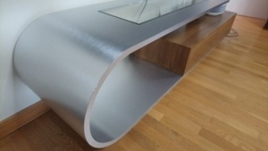 Meuble TV "Stratifié Alu brossé" & "Orme"