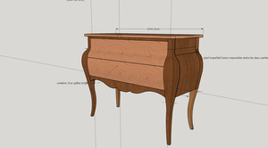 Commode galbée