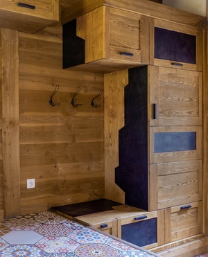 Vestiaire d'entrée bois metal