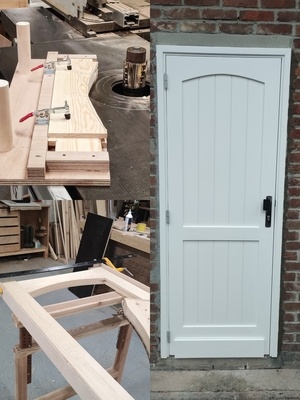 Porte extérieure en sapin rouge