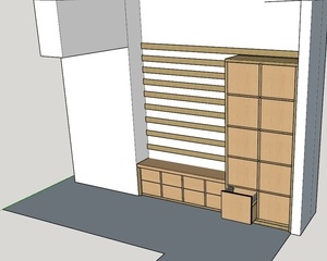 Meubles d'entree (banc et colonne)