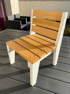 Chaise enfant style rustique