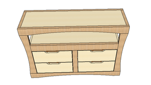 Meuble tv érable et chêne